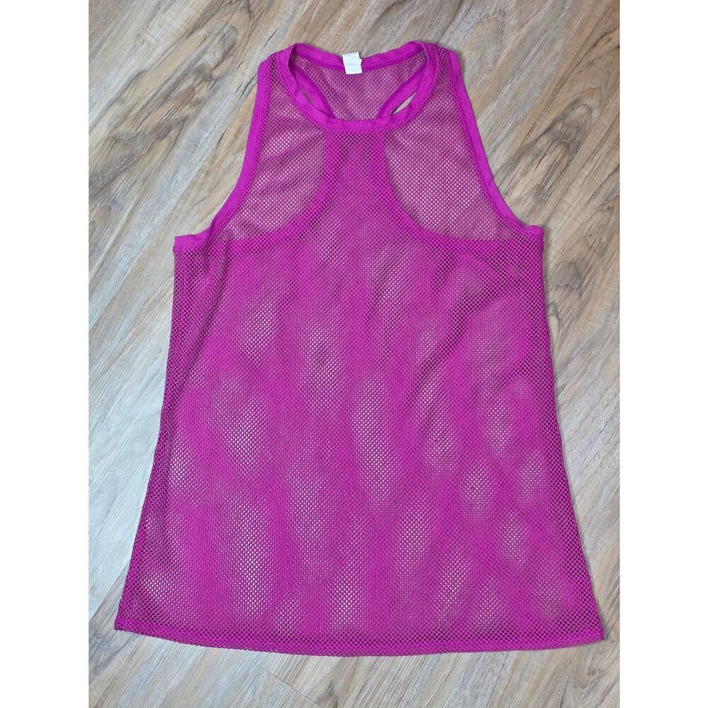 ☔️🔺️Fuchsia Performance Mesh Training Sleeveless Top Medium